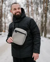 МЕСЕНДЖЕР "DOPP" ЕКОШКІРА, СІРИЙ МАТОВИЙ