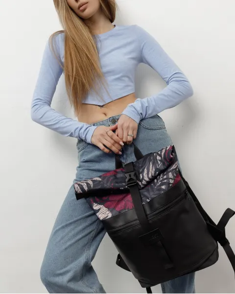 "ROLLTOP" ПРИНТ ТРОПІК, БОРДО