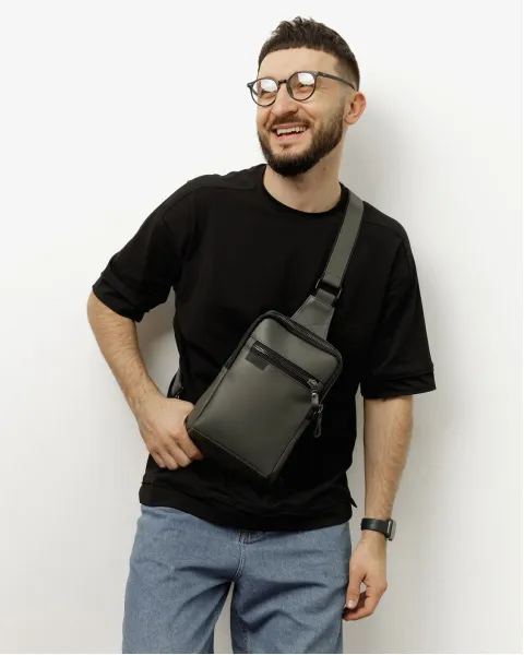 "SHUTTLE UNO BAG" екошкіра. сіра