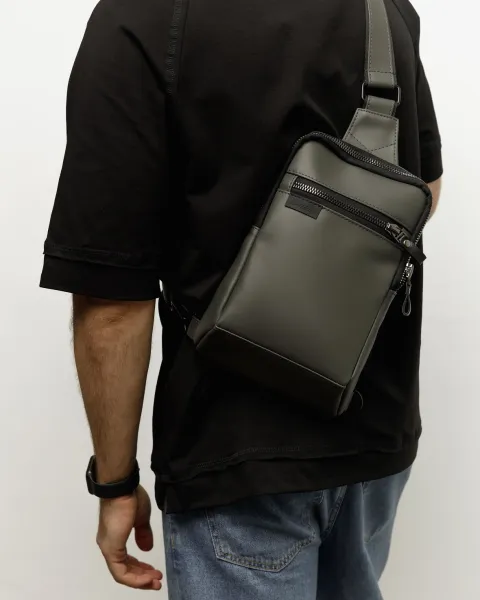 "SHUTTLE UNO BAG" екошкіра. сіра