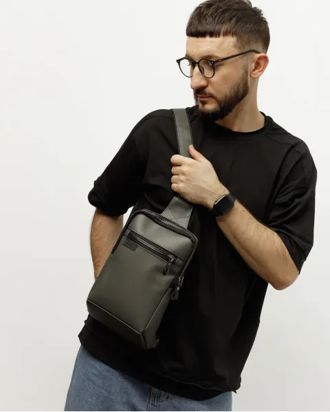 "SHUTTLE UNO BAG" екошкіра. сіра