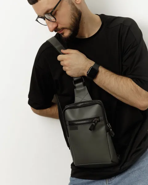 "SHUTTLE UNO BAG" екошкіра. сіра