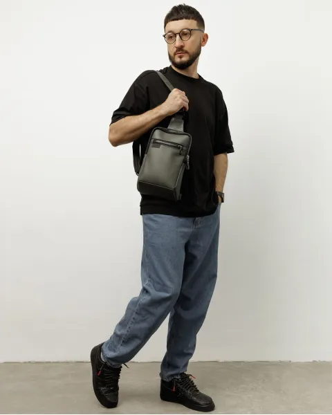 "SHUTTLE UNO BAG" екошкіра. сіра