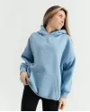 Худі оверсайз блакитне (з начісом)