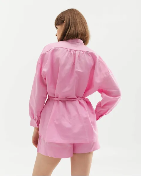 Сорочка "Sunrise" льон, cвітло-рожева