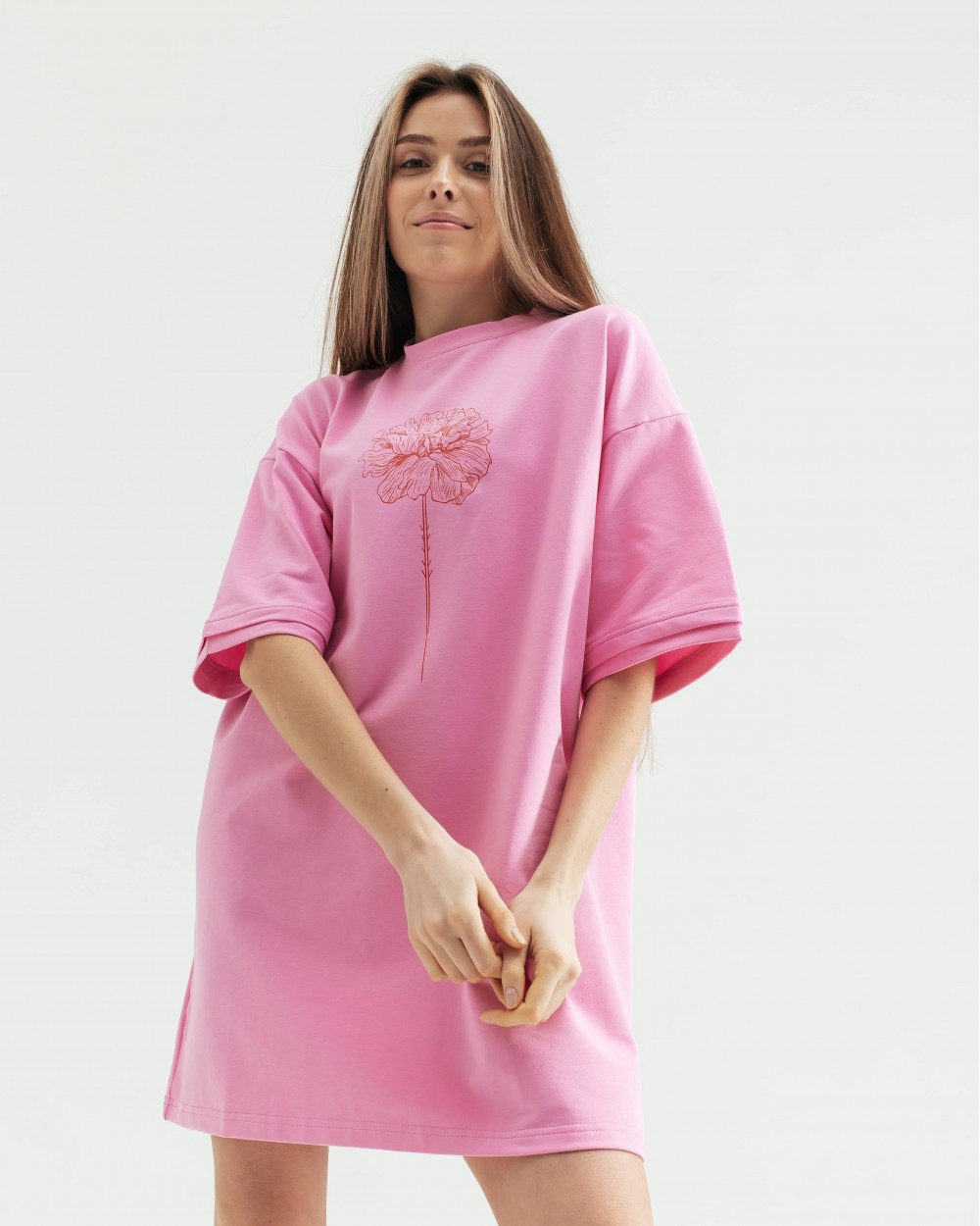 Сукня-футболка "POPPY" рожева