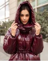 Пальто-пуховик "Jelly" бордове