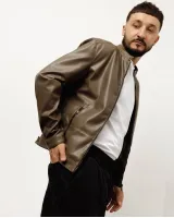 Куртка "Joe" екошкіра коричнева
