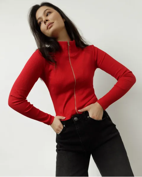 Реглан "Fit crop" червоний
