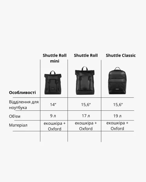 "SHUTTLE CLASSIC" ПОЛІЕСТЕР, ЧОРНИЙ