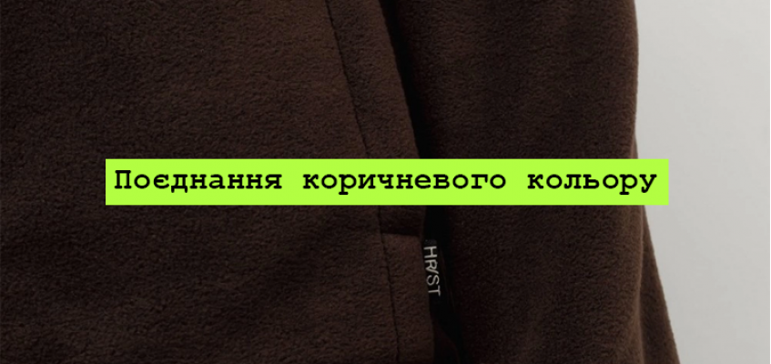 Поєднання коричневого кольору в одязі та аксесуарах